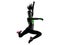 Woman exercising fitness zumba dancing jumping silhouette