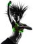 Woman exercising fitness zumba dancing silhouette