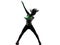 Woman exercising fitness zumba dancing silhouette