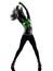 Woman exercising fitness zumba dancing silhouette