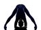 Woman exercising Prasarita Padottanasana Wide Legged Forward Ben