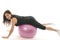 woman exercising training ball
