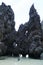 Woman exploring el nido rock formations palawan