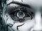 Woman eye person artificial beauty head female face technology digital cyber futuristic cyborg robot