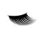 Woman eyelash icon illustration. Lash extensions concept.