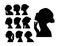 Woman Face Silhouette, art vector design