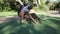 Woman feeding kangaroo