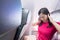 Woman feel tinnitus in airplanes