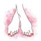 Woman feet care illustration