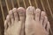 Woman feet clean shot nail