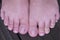 Woman feet clean shot nail