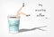 Woman fell into the paper cup of coffee, fashion vector illustration,