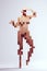 Woman Female Abstract Nude Cube Block Sculpture 3d Pixel Voxels