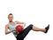 Woman fitness ball Worrkout Posture exercise