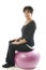 woman fitness exercise training ball