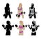Woman Fitness Silhouettes, art vector design