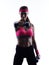 Woman fitness weights training exercises