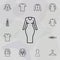 Woman fitted dress icon. Universal set of clothes for website design and development, app development