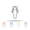 Woman fitted dress multi color style icon. Simple thin line, outline  of clothes icons for ui and ux, website or mobile