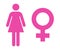 Woman Flat Icon Isolated On White Background. Pink Color Gender Symbol Vector Illustration