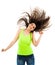 Woman flipping her hair