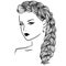 Woman with fluffy braid