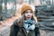 Woman in forest, outdoor portait