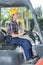 The woman forklift operator