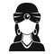 Woman fortune teller icon, simple style