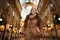 Woman in Galleria Vittorio Emanuele II looking into distance