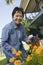 Woman gardening (portrait)