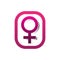 Woman gender logo and symbol sign