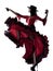 Woman gipsy flamenco dancing dancer