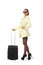 Woman going on holiday with suitcase
