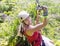 Woman going on a jungle zipline adventure