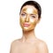 Woman Gold Mask, Beautiful Model with Golden Facial Skin Cosmetic, Beauty Skincare and Treatment