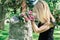 Woman Grieving at Grave