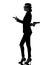 Woman gun gangster killer silhouette