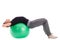 Woman with Gym Ball Doing Situps Exercise