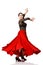 Woman gypsy flamenco dancer