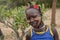 Woman from hamar tribe (wedding ritual makeup)