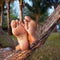 Woman in hammock