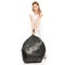 Woman in hand trash bag