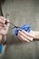 Woman hands cleaning glasses