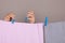 Woman Hands Hanging Wet Clean Cloth To Dry On Clothes Line At La