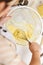 Woman, hands and mixing ingredients in kitchen for cookies, bread and breakfast in cafe. Female nutritionist, cooking