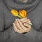 Woman hands with perfect nail art holding pink spring flowers tulips, sensual studio shot