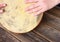 Woman hands playing ethnic drum