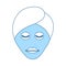 Woman Head With Moisturizing Mask Icon