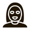 Woman Healthcare Mask Icon Illustration